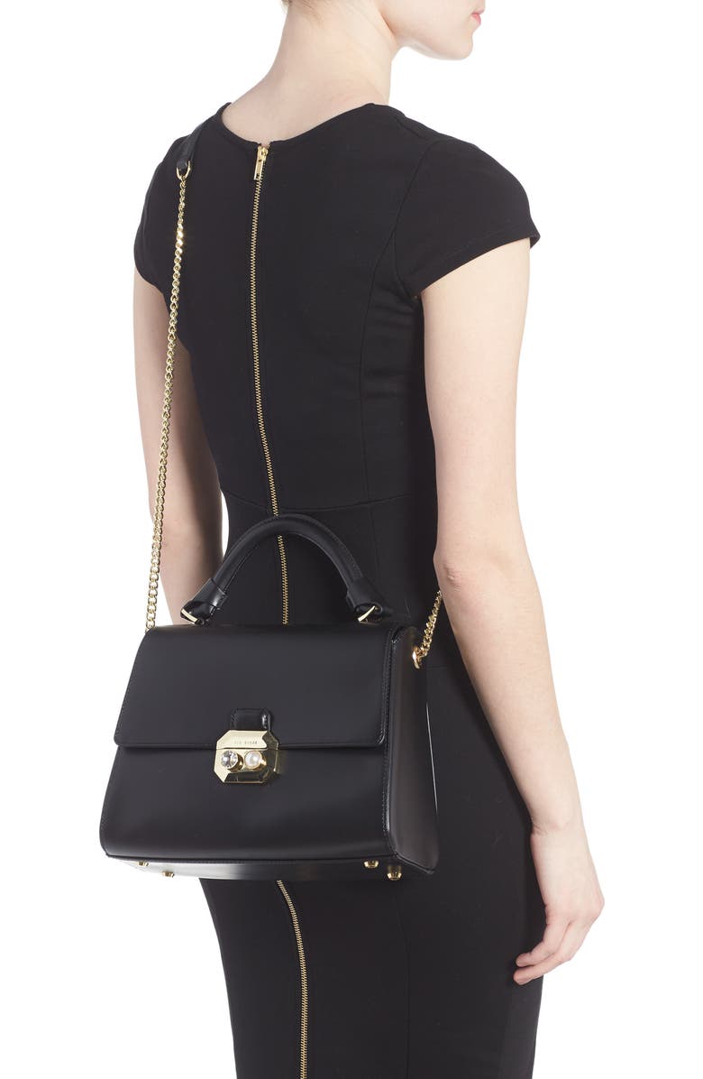 Ted Baker London Leather Top Handle Satchel, Alternate, color,
