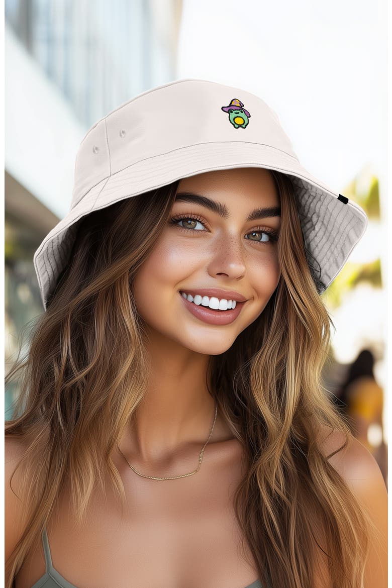 Sorcerer Frog Bucket Hat, Alternate, color, Parchment White