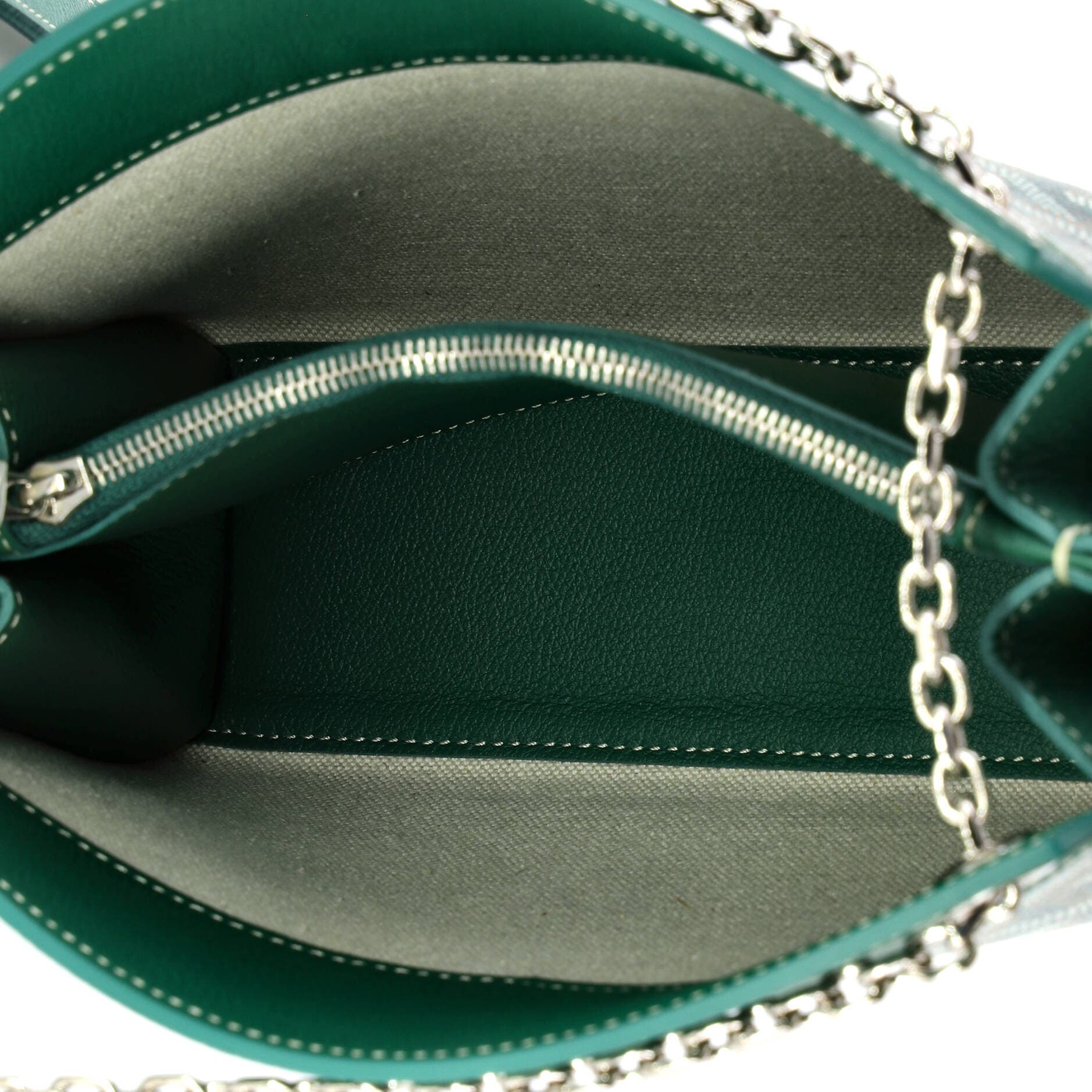 Pre-Owned Goyard Structured Rouette Chain Shoulder Bag Coated Canvas Mini, Alternate, color, Green