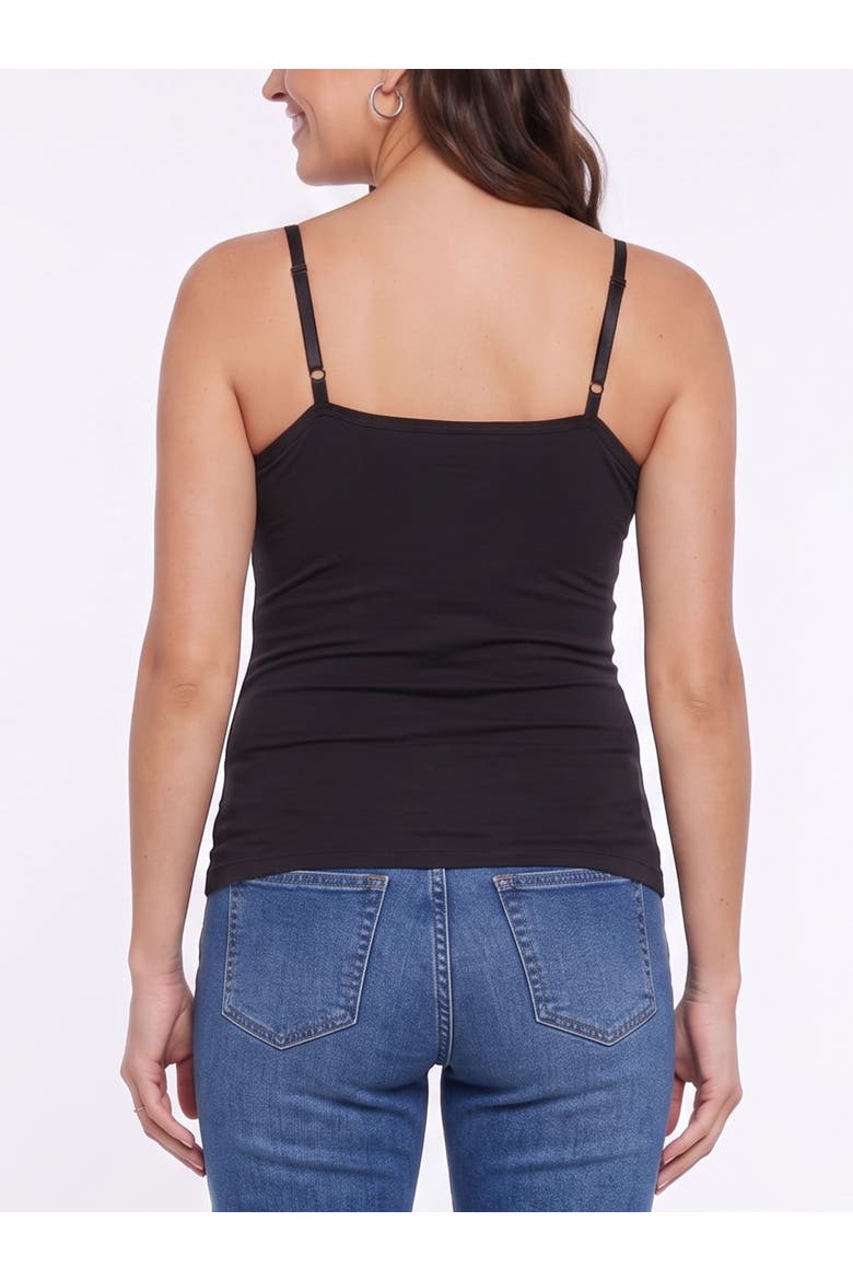 Clip Down Nursing Tank Top, Alternate, color, Black