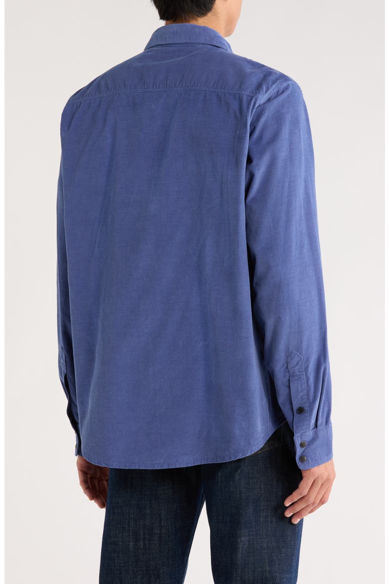 Western Corduroy Shirt, Alternate, color, COASTAL FJORD