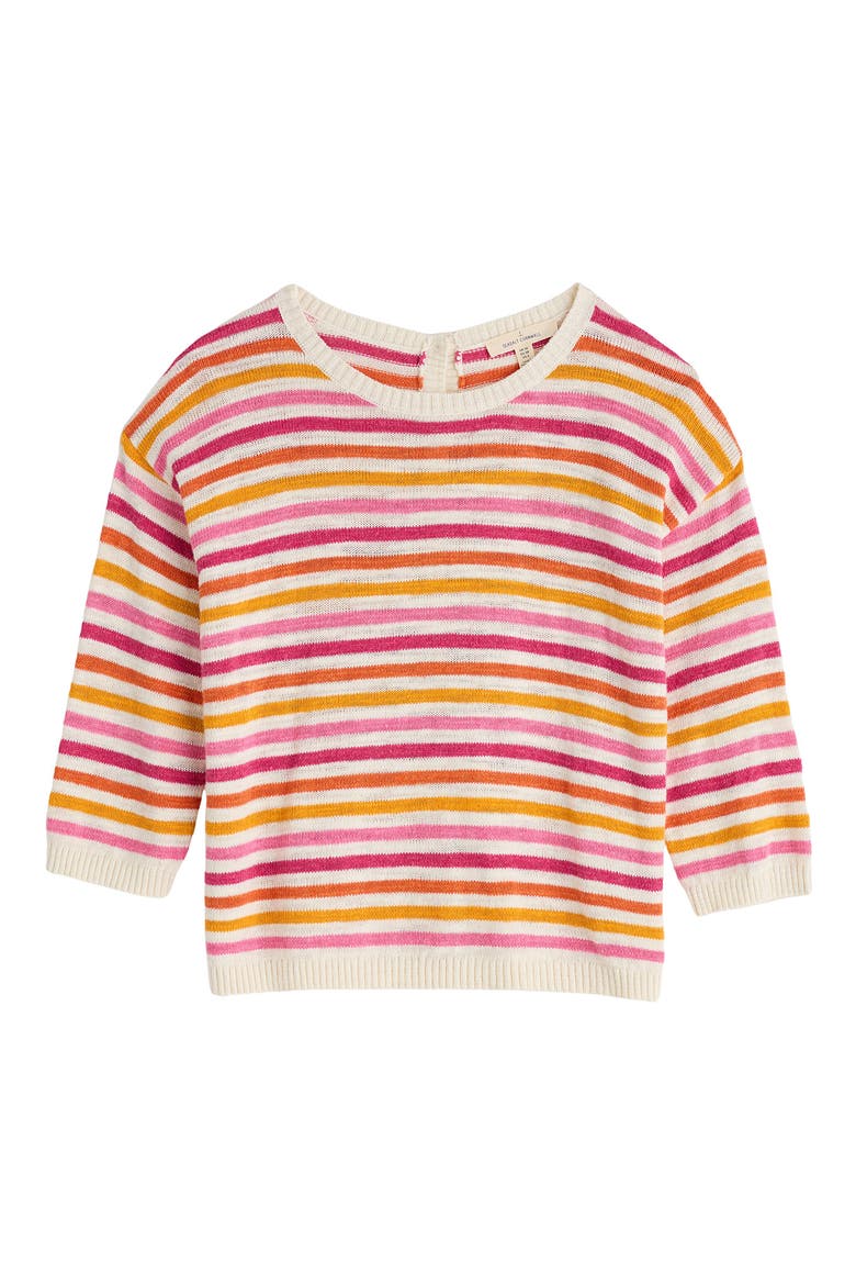 Knavock Stripe Organic Cotton & Linen Sweater, Alternate, color, KNIT MINI CORNISH TULIP MULTI