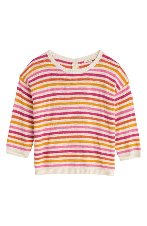 Seasalt Cornwall Knavock Stripe Organic Cotton & Linen Sweater In Red