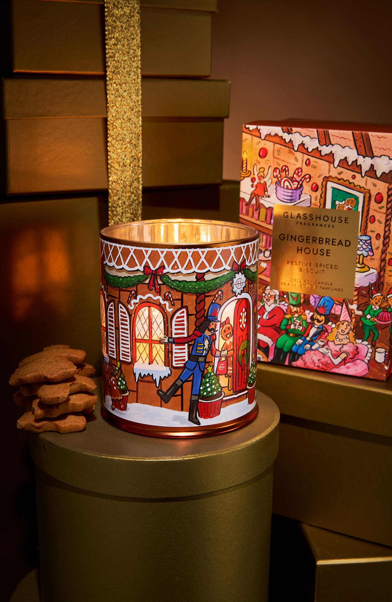 Glasshouse Fragrances Christmas Gingerbread House Soy Candle