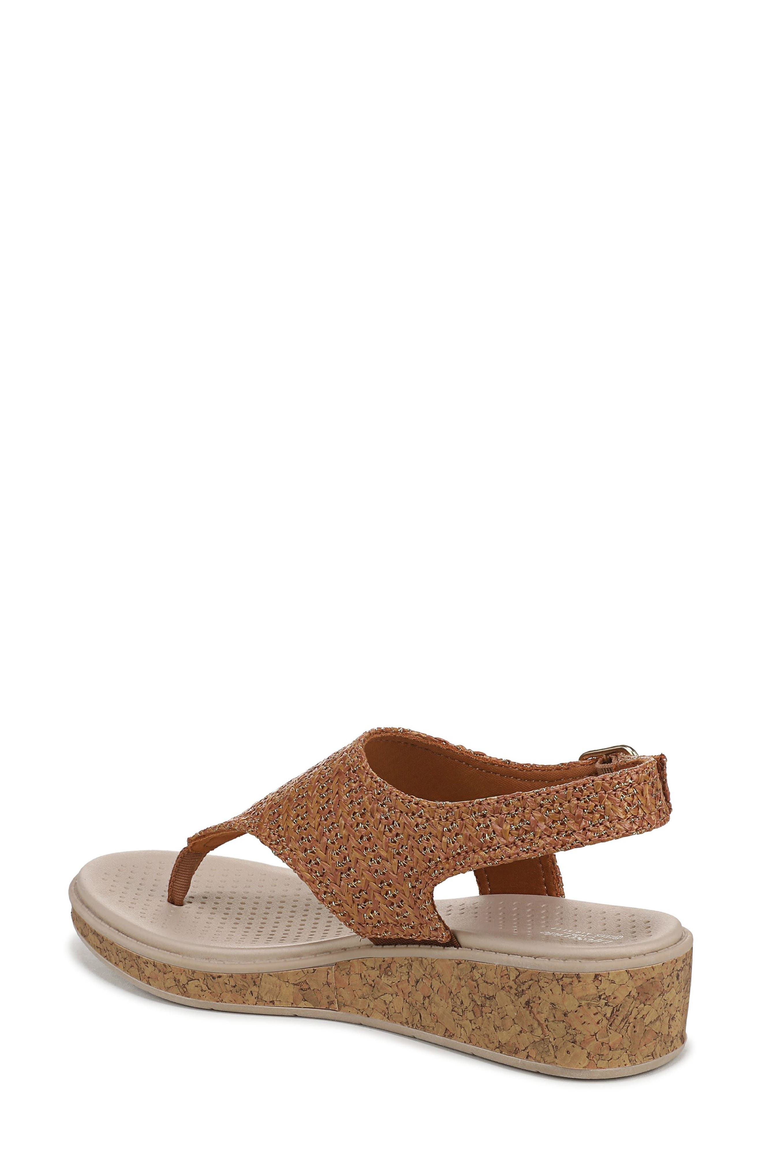 LifeStride Beachy Wedge Sandal, Alternate, color, Brown