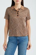 NIC+ZOE Swirl Jacquard Polo Sweater