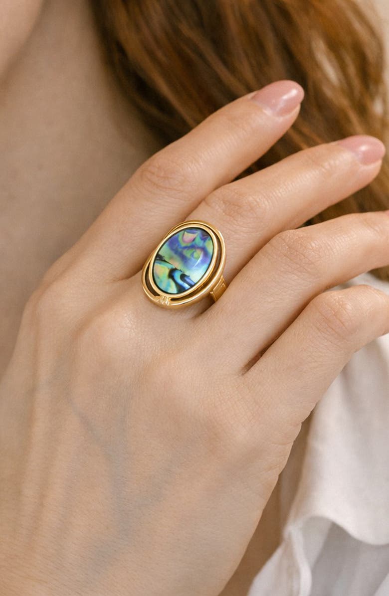 EYE CANDY LOS ANGELES Tara Statement Ring, Alternate, color, Gold