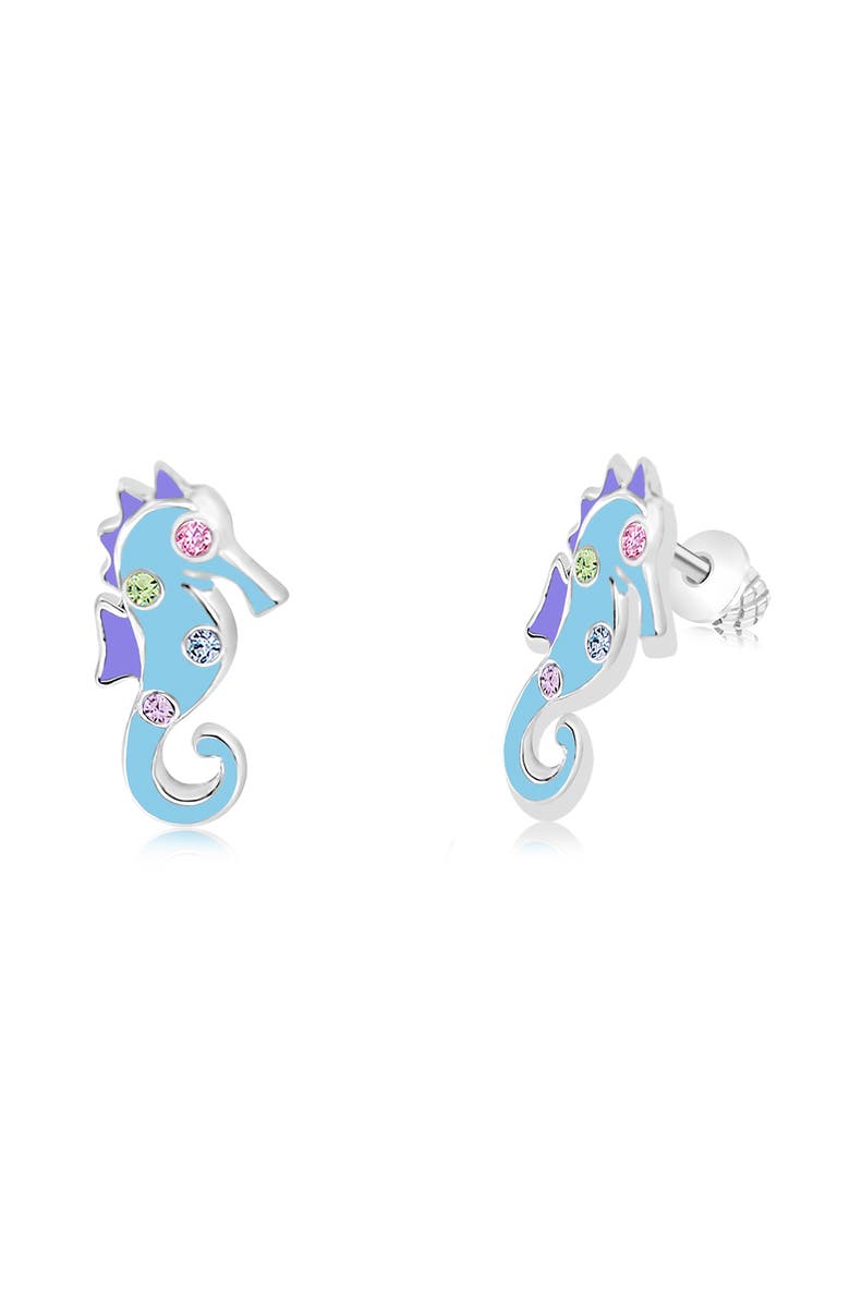 Chanteur Kids' Seahorse Stud Earrings, Main, color, Blue