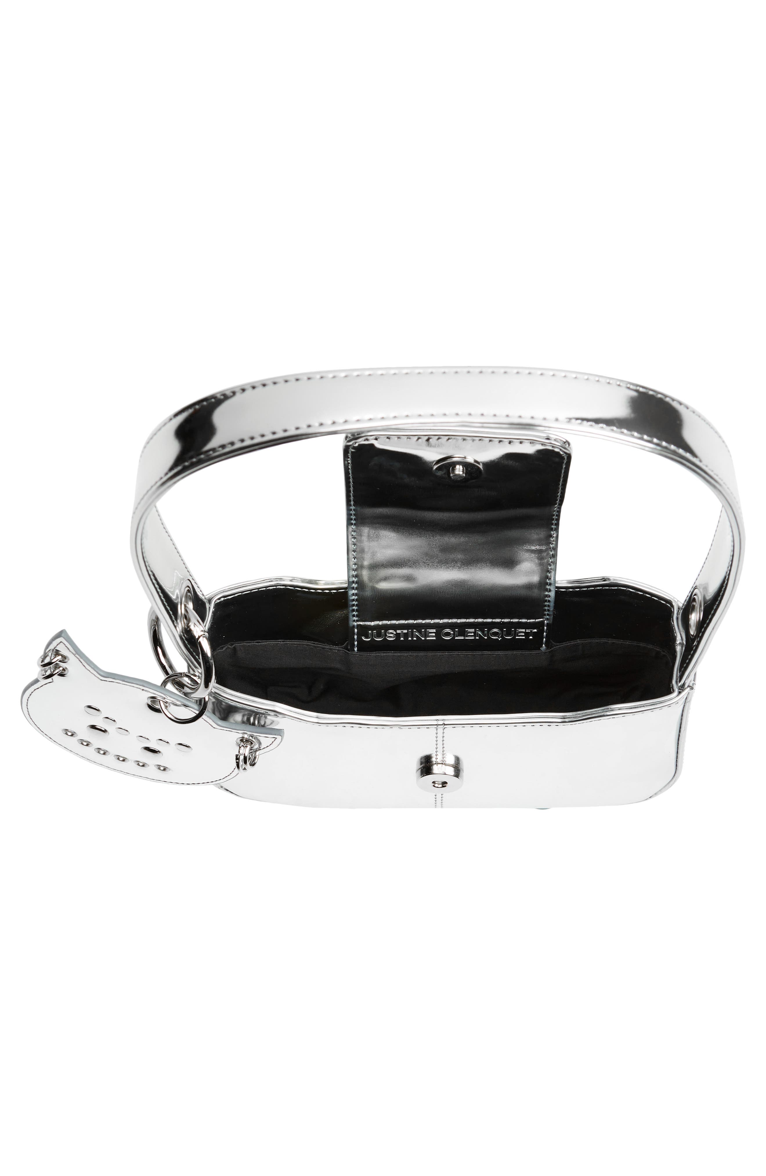 Justine Clenquet Dylan Metallic Vinyl Shoulder Bag, Alternate, color, 