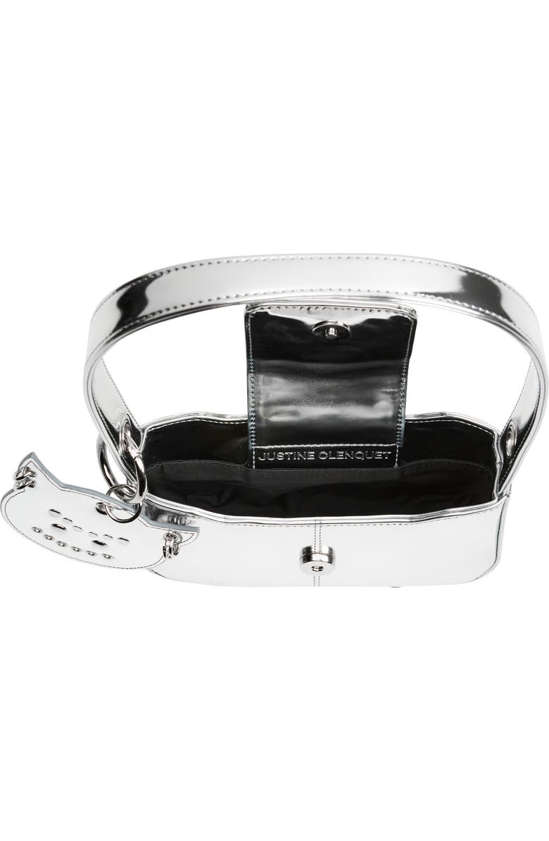 Justine Clenquet Dylan Metallic Vinyl Shoulder Bag, Alternate, color,