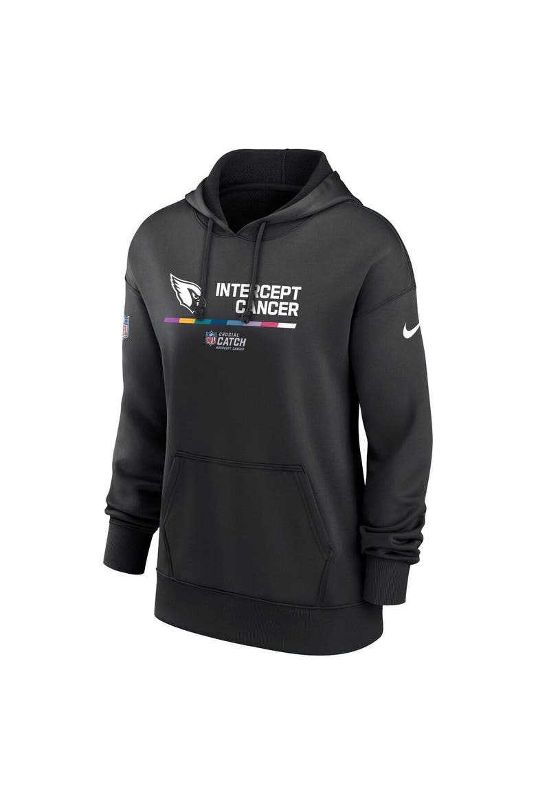Women's Nike Black Arizona Cardinals 2022 NFL Crucial Catch Therma Performance Pullover Hoodie, Alternate, color, Black
