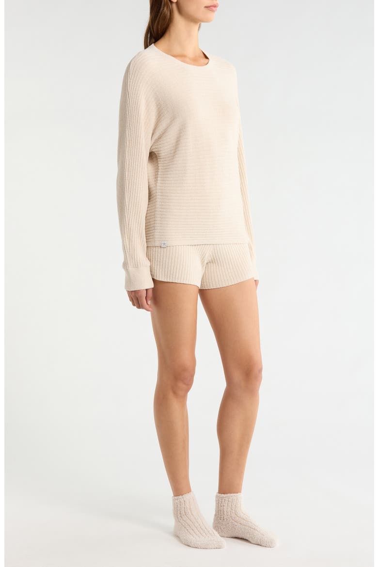 CozyChic® Ribbed Pullover & Shorts, Alternate, color, BISQUE