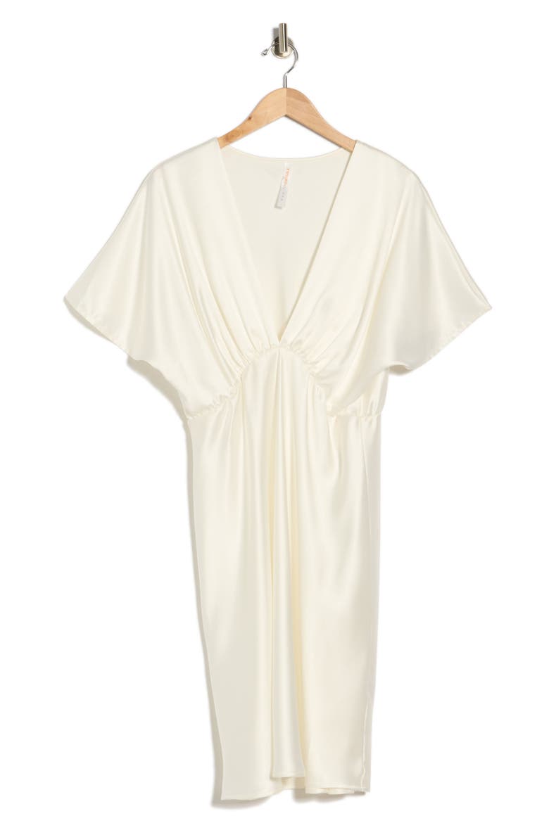 Deep V-Neck Cocktail Dress, Alternate, color, IVORY