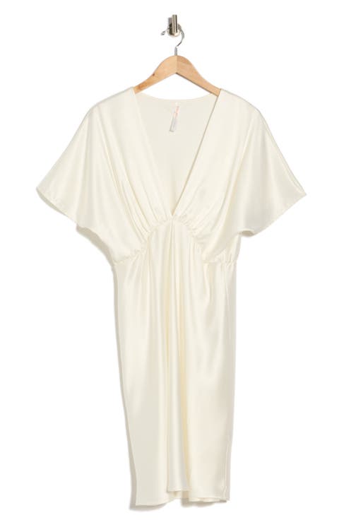 Deep V-Neck Cocktail Dress (Plus)