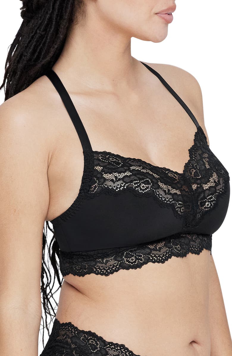 Skarlett Blue Goddess Busty Racerback Lace Bralette, Alternate, color, 