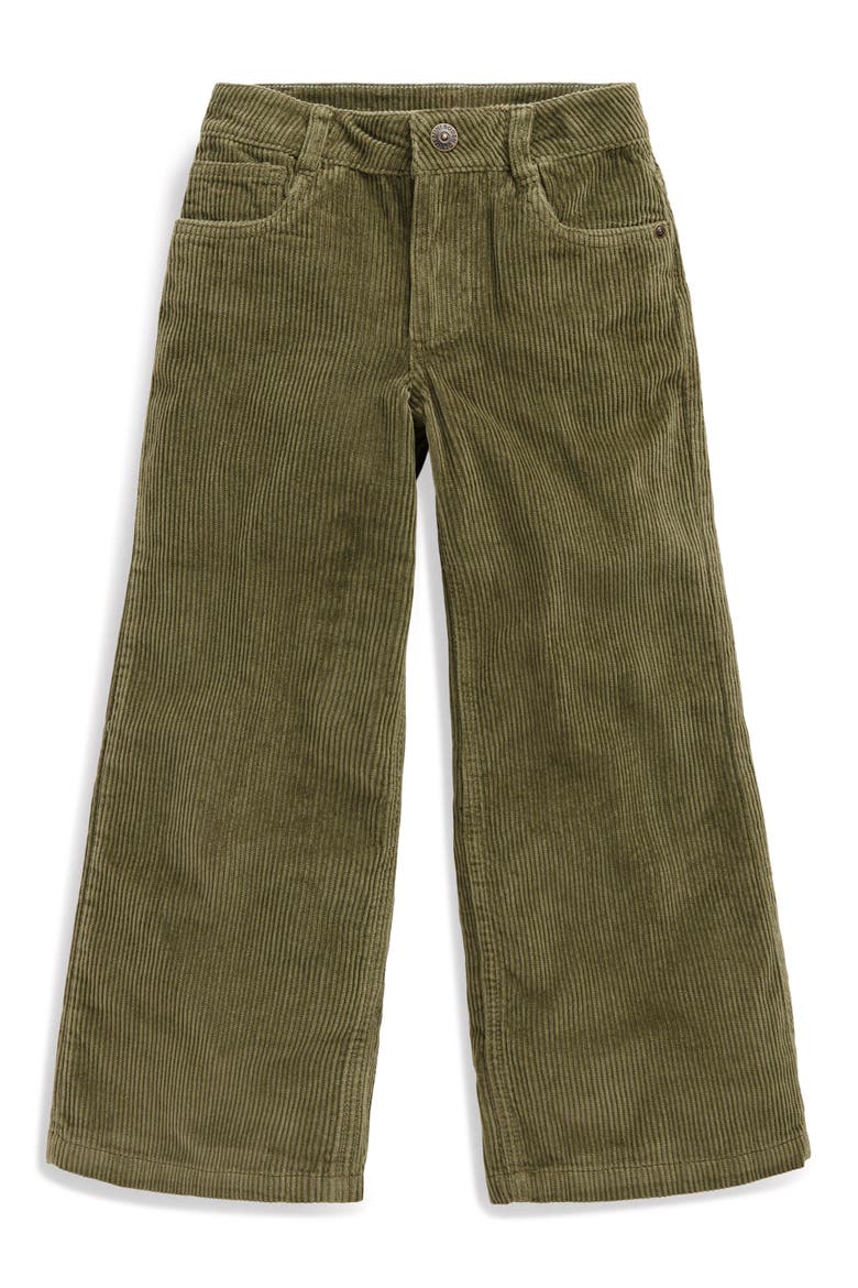 Kids' Wide Leg Corduroy Pants, Main, color, WOODLAND GREEN