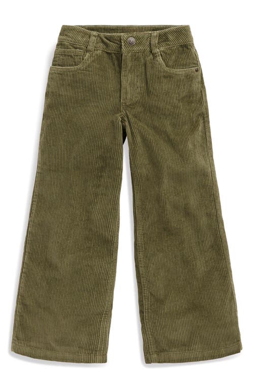 Mini Boden Kids' Wide Leg Corduroy Pants In Green