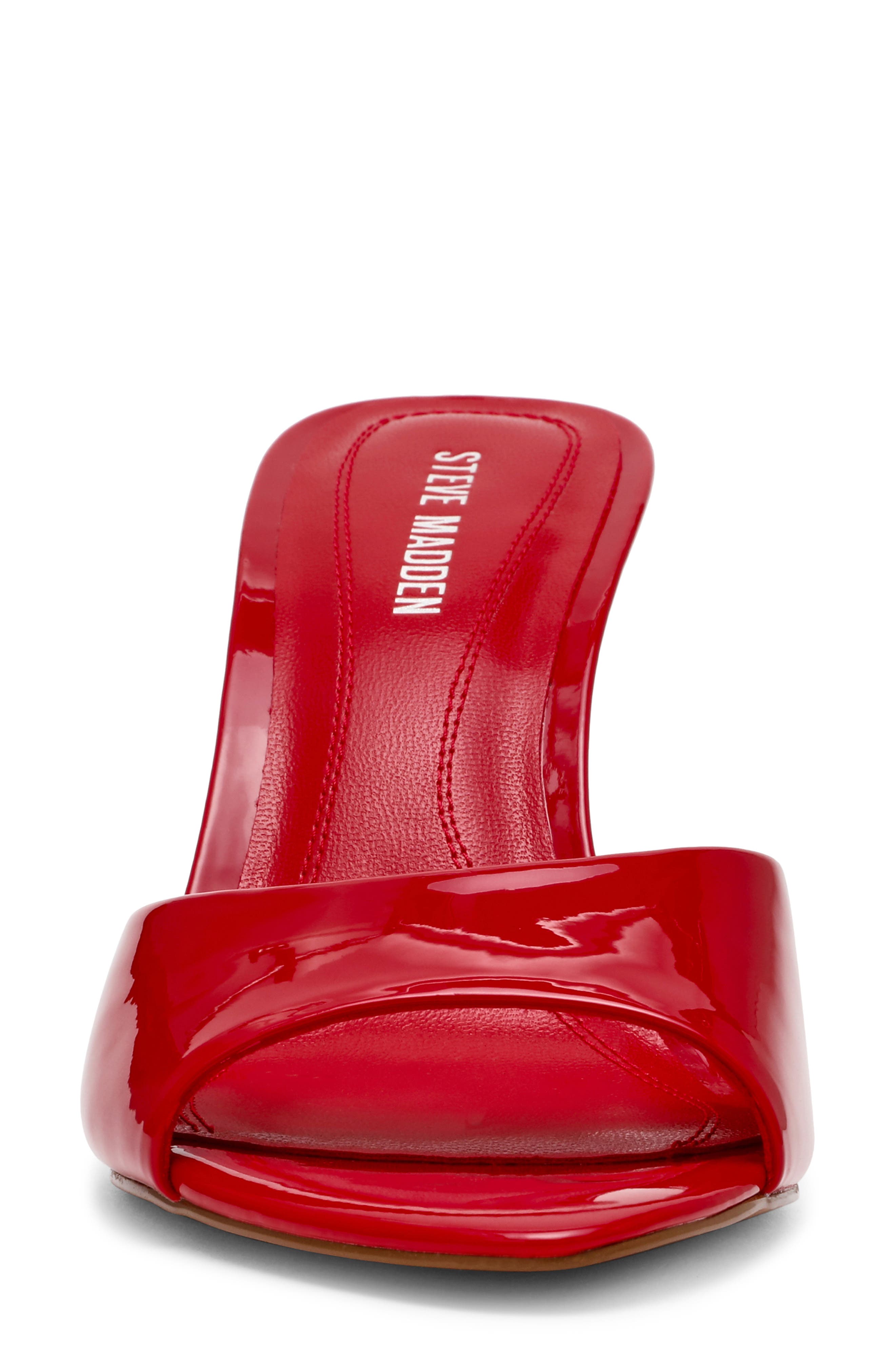 Steve Madden Santi Slide Sandal, Alternate, color, Dk Red Pat