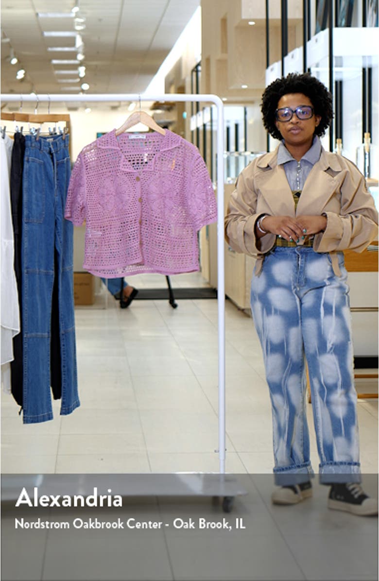 Nusa Crochet Stitch Short Sleeve Cardigan, sales video thumbnail