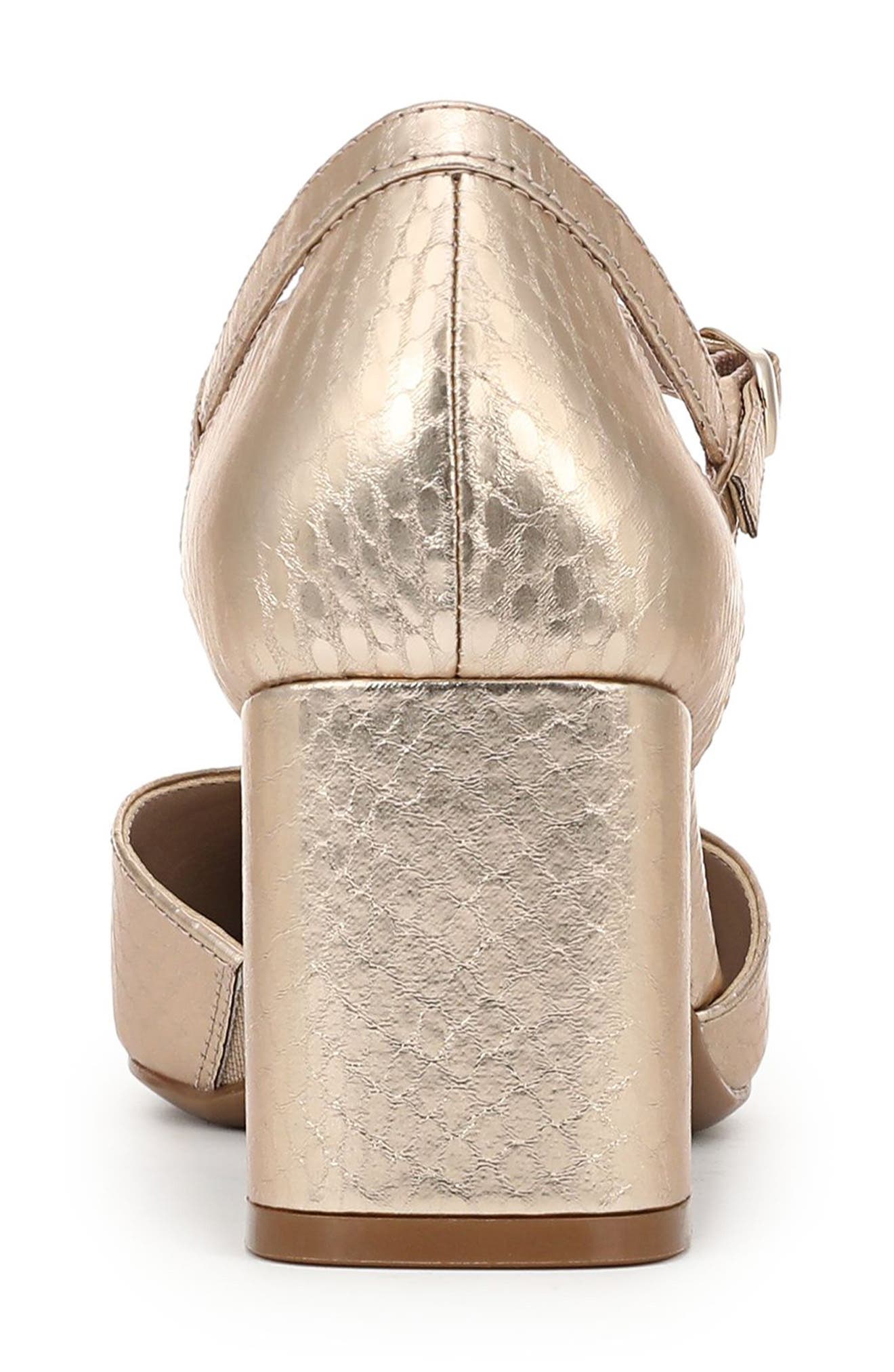 Naturalizer Yasmin Ankle Strap Dress Pump - WIde Width Available, Alternate, color, Champagne Faux Leather