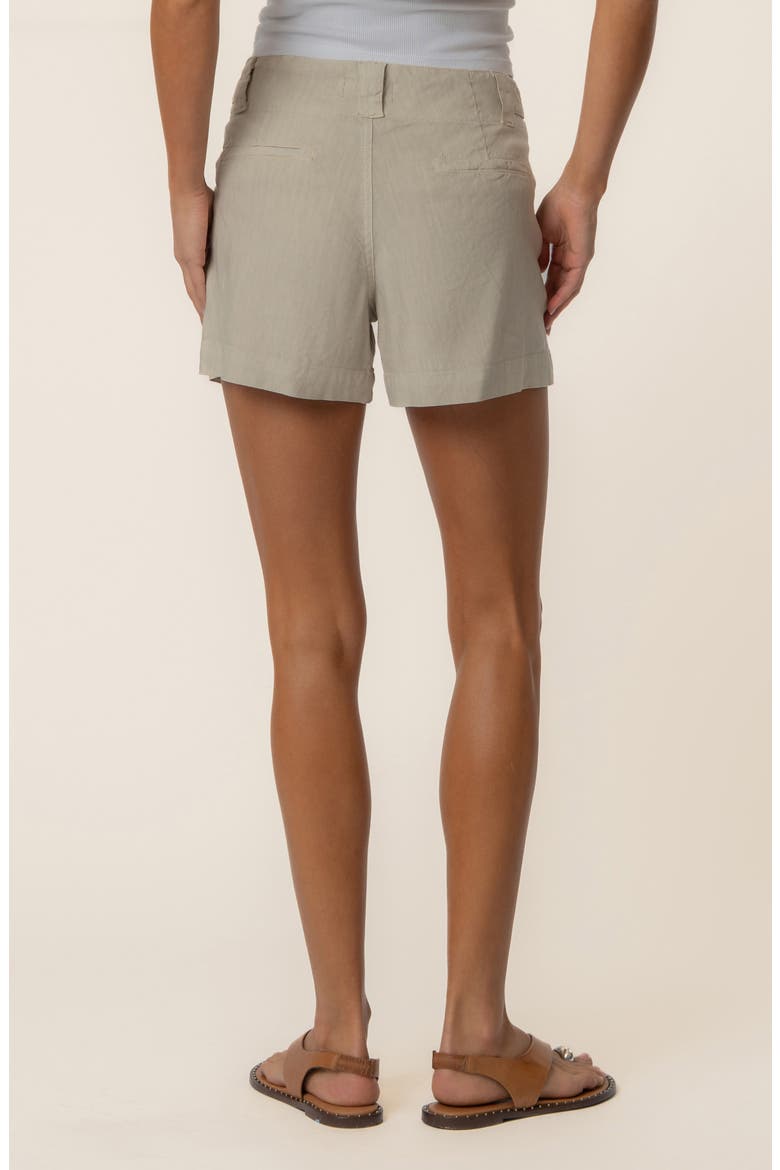 Katie Drawstring Linen Blend Shorts, Alternate, color, SAND