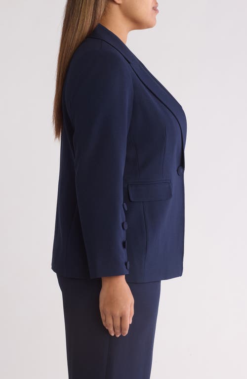 Tahari Asl One-button Blazer In Deep Navy