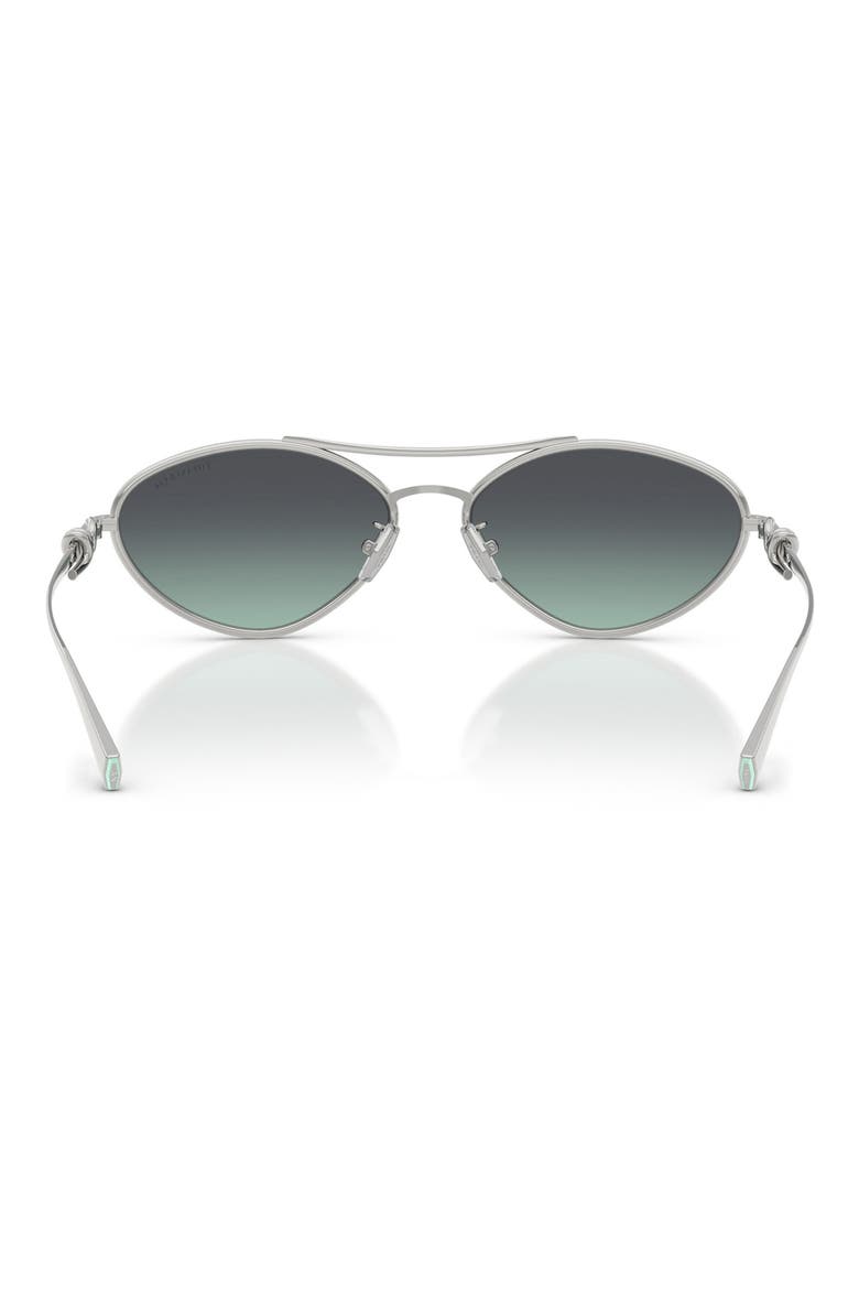 58mm Irregular Sunglasses, Alternate, color, SILVER / AZURE GRADIENT GREY