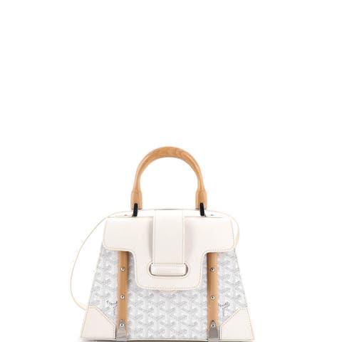 Saigon Top Handle Bag Coated Canvas with Leather PM