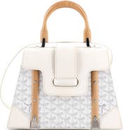 Pre-Owned Goyard Saigon Top Handle Bag Coated Canvas with Leather PM