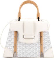 Pre-Owned Goyard Saigon Top Handle Bag Coated Canvas with Leather PM