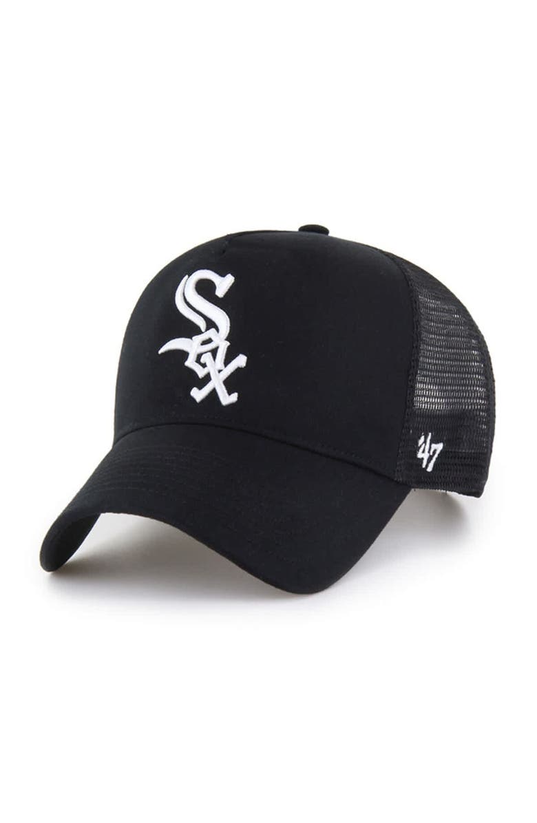 '47 Men's '47 Black Chicago White Sox Ballpark Offside Adjustable Trucker Hat, Main, color, 