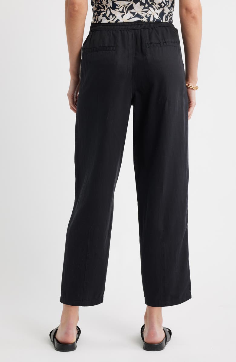 Caslon<sup>®</sup> Pull-On Barrel Pants, Alternate, color, Black