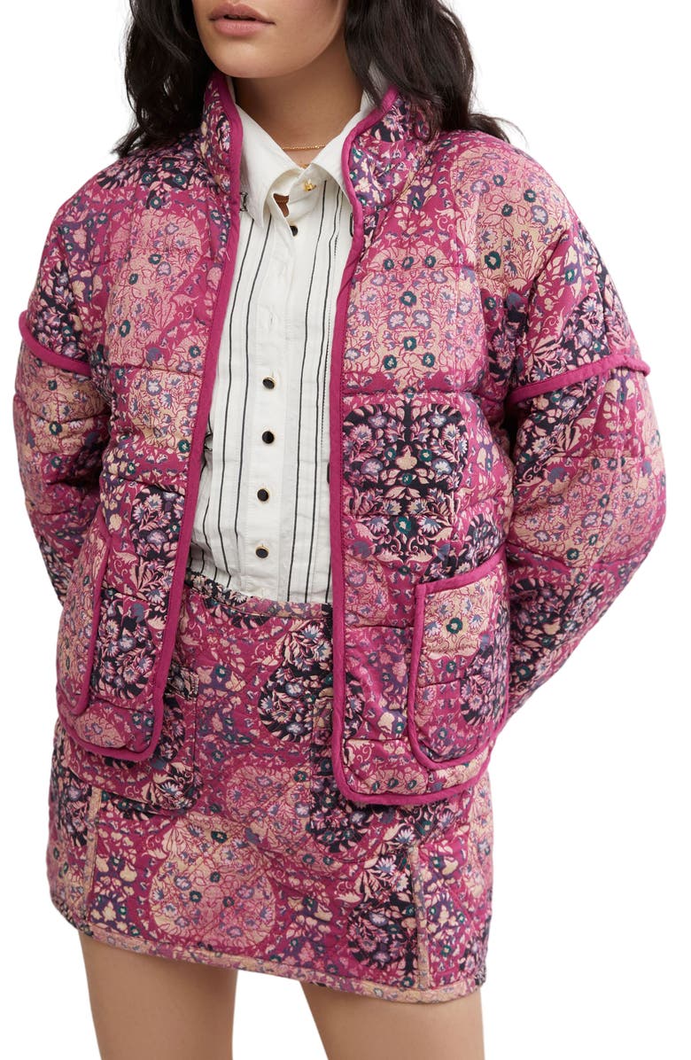 Free People Chloe Print Jacket, Main, color, Sweethearts Combo