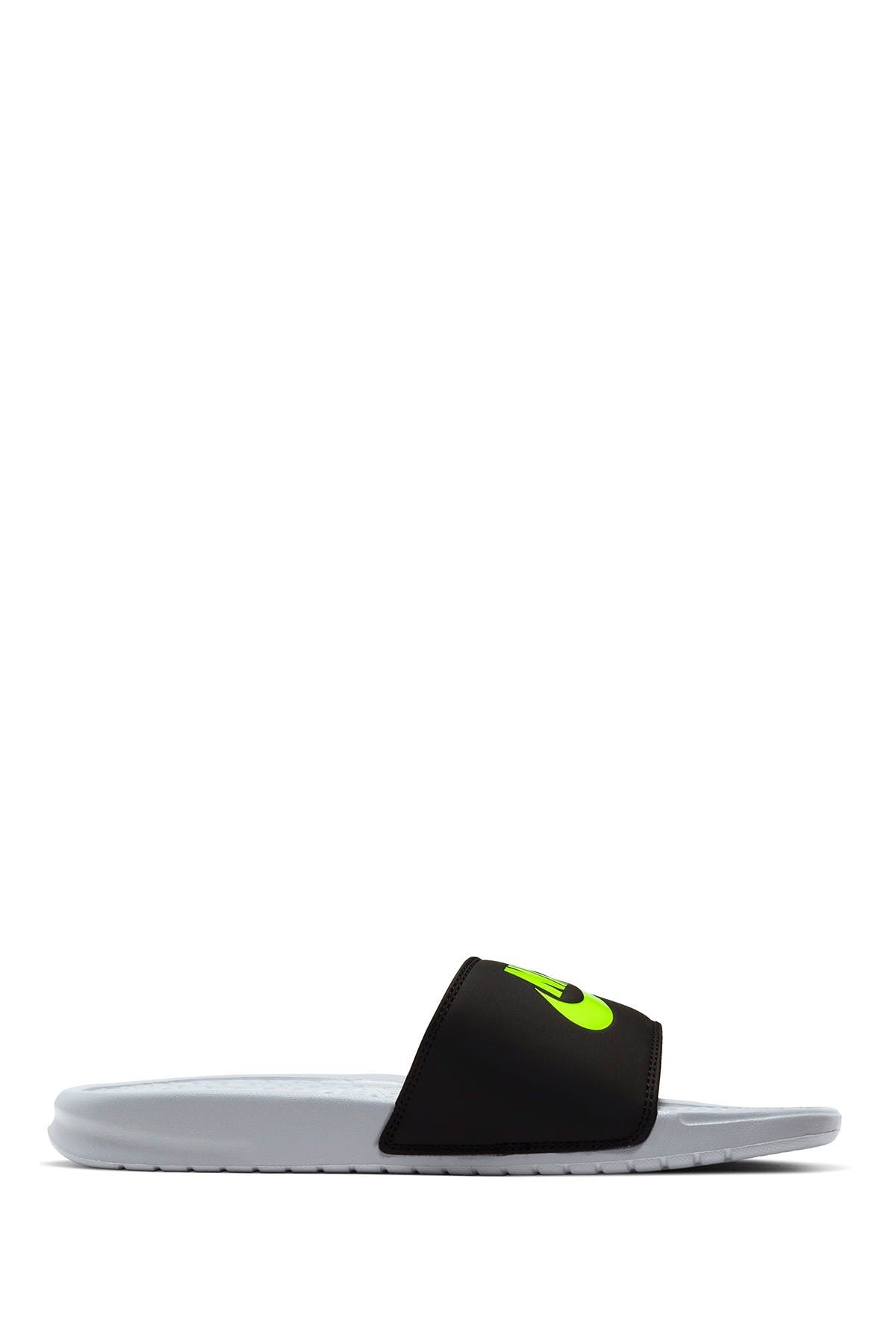 Benassi JDI Slide Sandal, Alternate, color, WLFGRY/VOLT