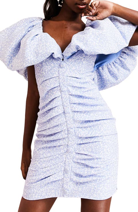 Disty Floral Jacquard Minidress