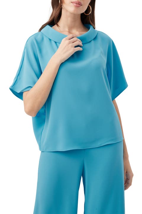 Honeysuckle Short Sleeve Drapey Top