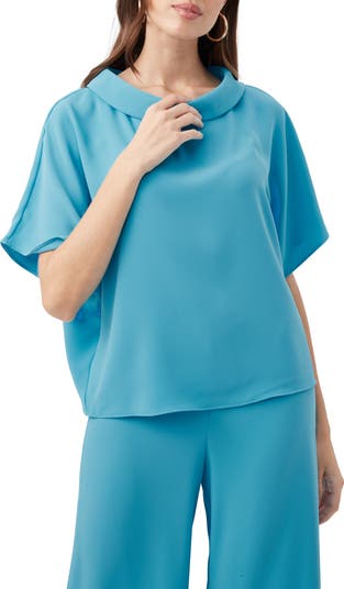 Trina Turk Honeysuckle Short Sleeve Drapey Top | Nordstrom