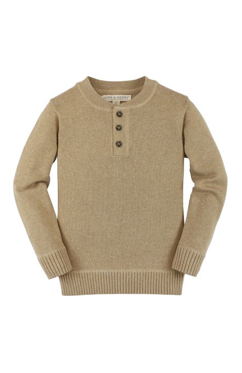 Baby Boys' Organic Sweater Henley, Infant