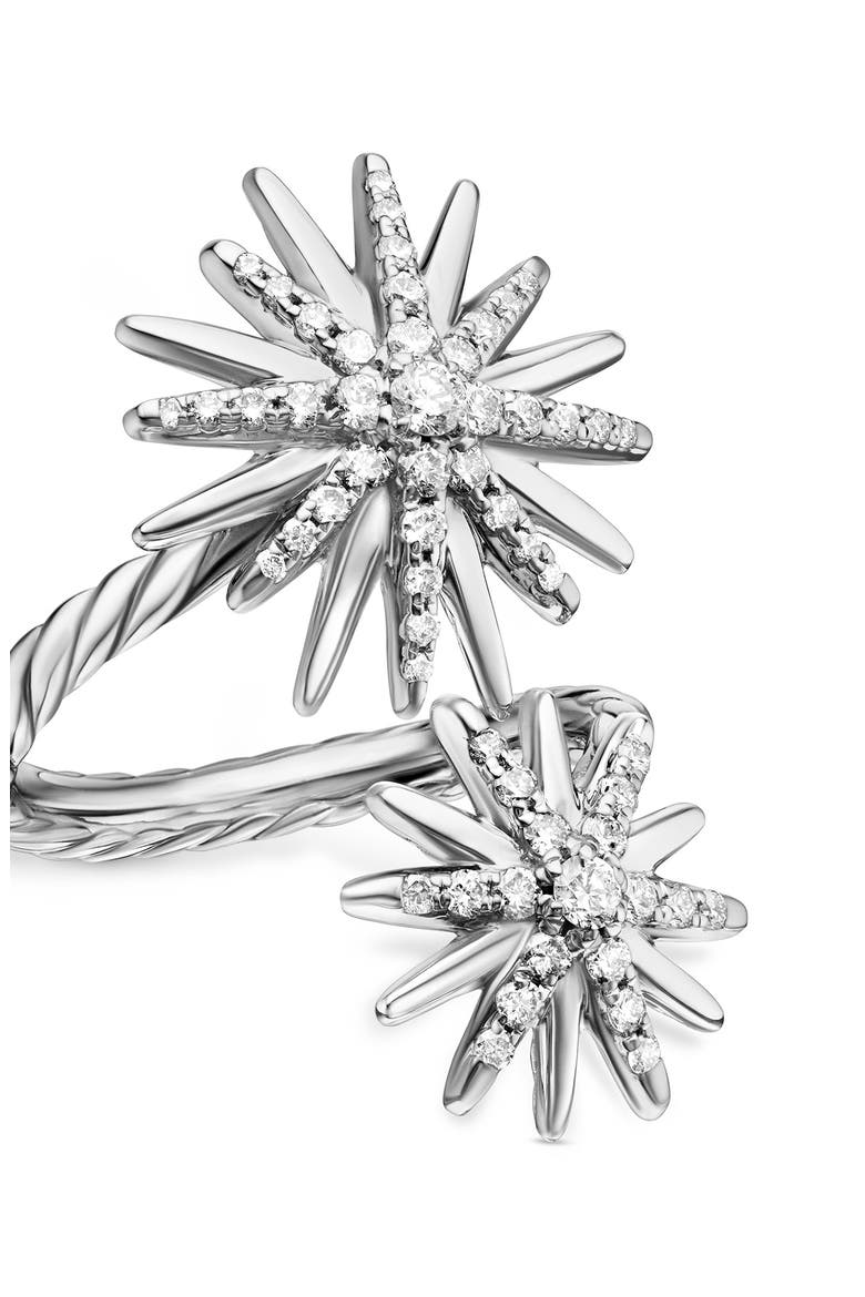 Starburst Bypass Ring, Alternate, color, STERLING SILVER