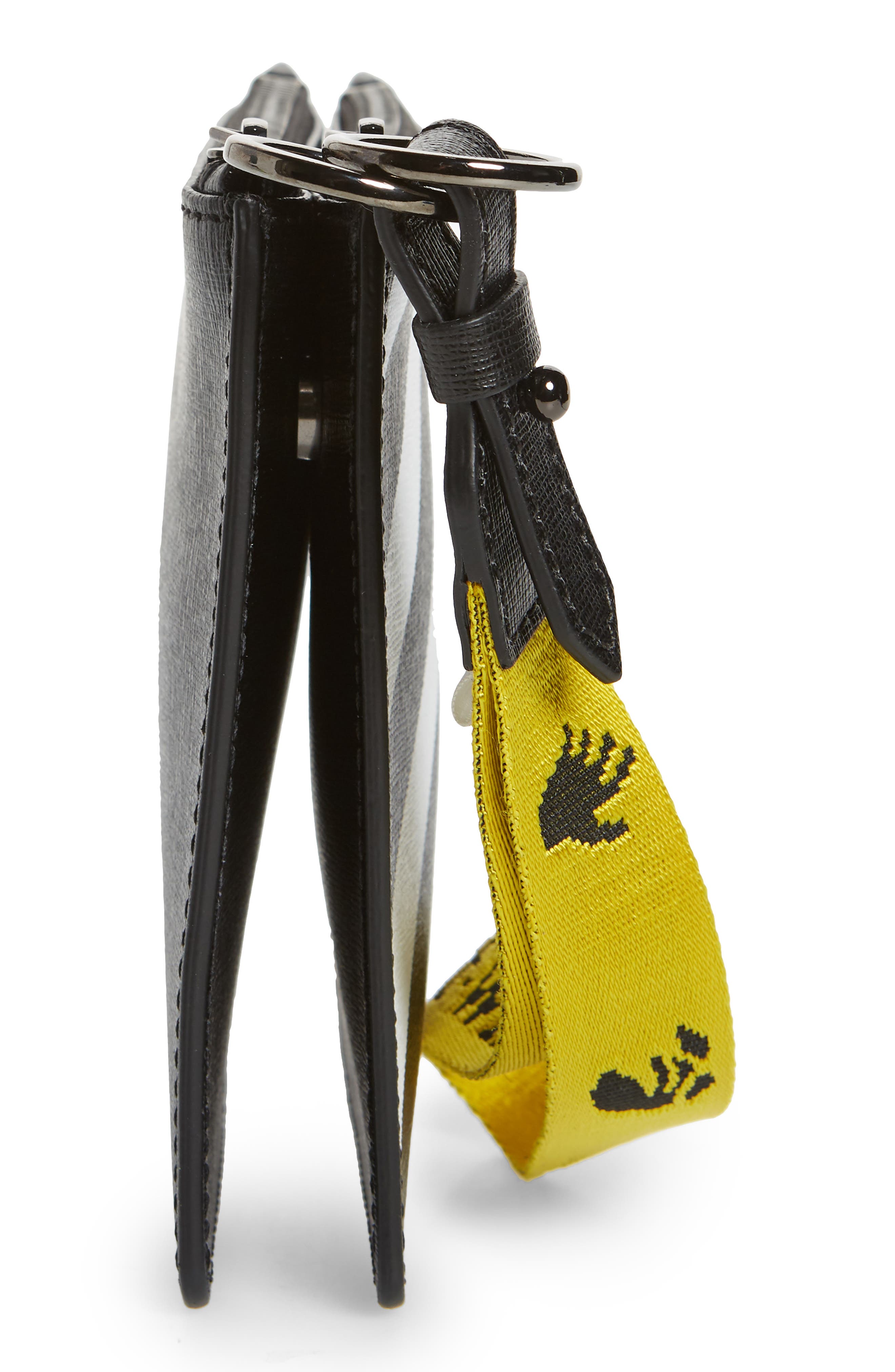 Off-White Diagonal Set of 2 Leather Pouches, Alternate, color, 