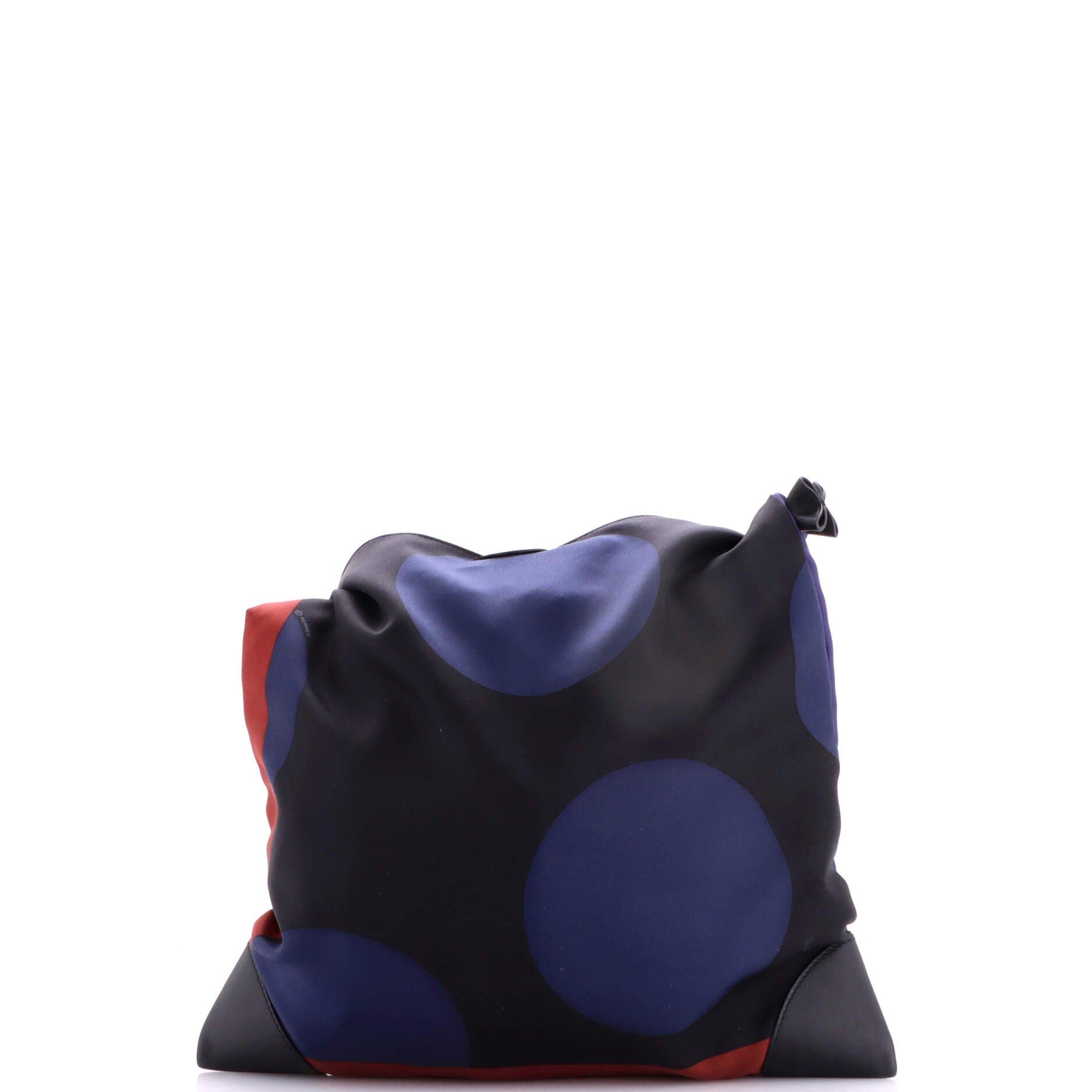 Pre-Owned Hermes Silky City Bag Printed Silk and Leather PM, Alternate, color, Blue