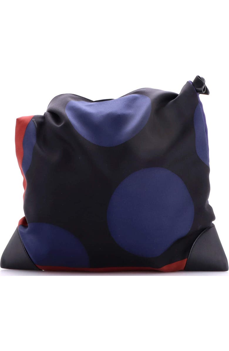 Pre-Owned Hermes Silky City Bag Printed Silk and Leather PM, Alternate, color, Blue