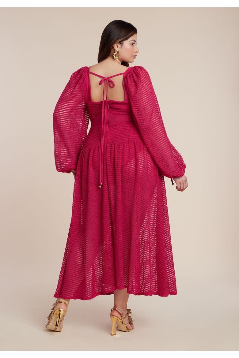 Patbo X Eloquii Corset Waist Maxi Dress, Alternate, color, CRADLE PINK