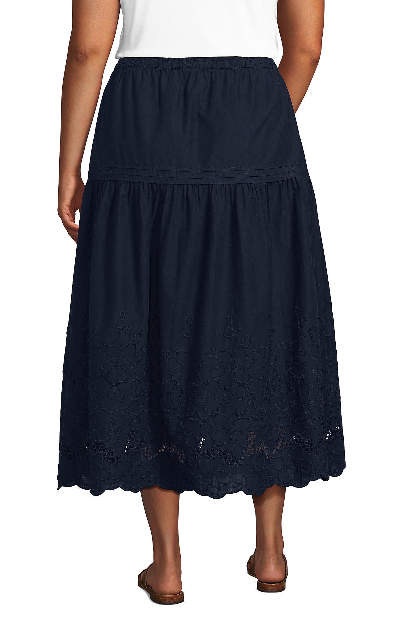 Plus Size Voile Eyelet Maxi Skirt - image 4