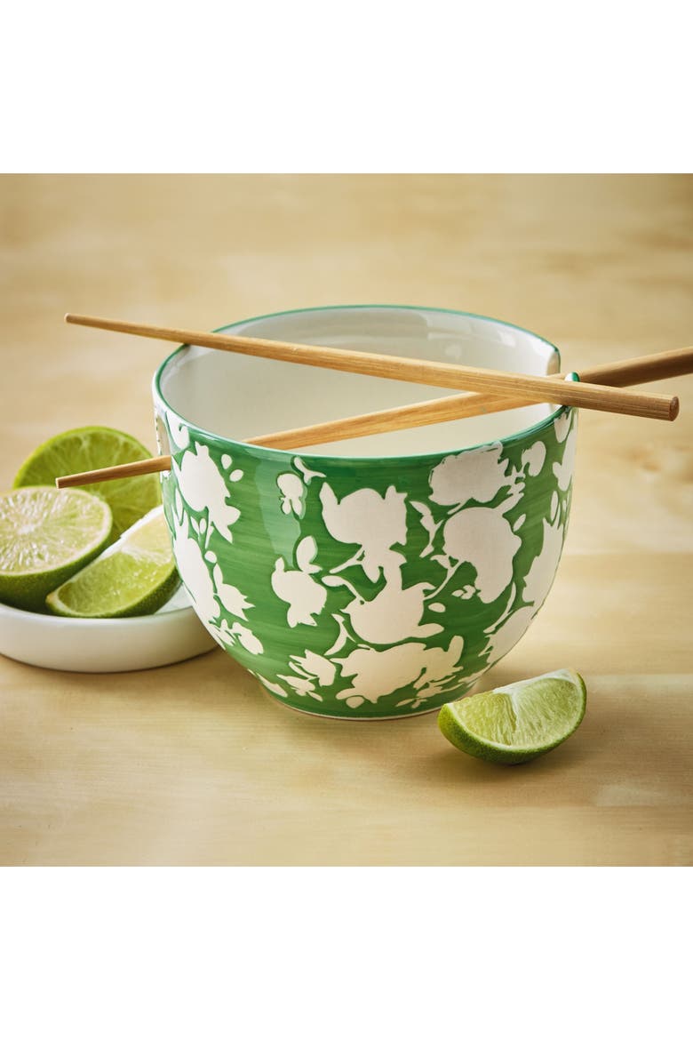 Eden Noodle Bowl S/2 Sage Stoneware Everyday, Alternate, color, Green