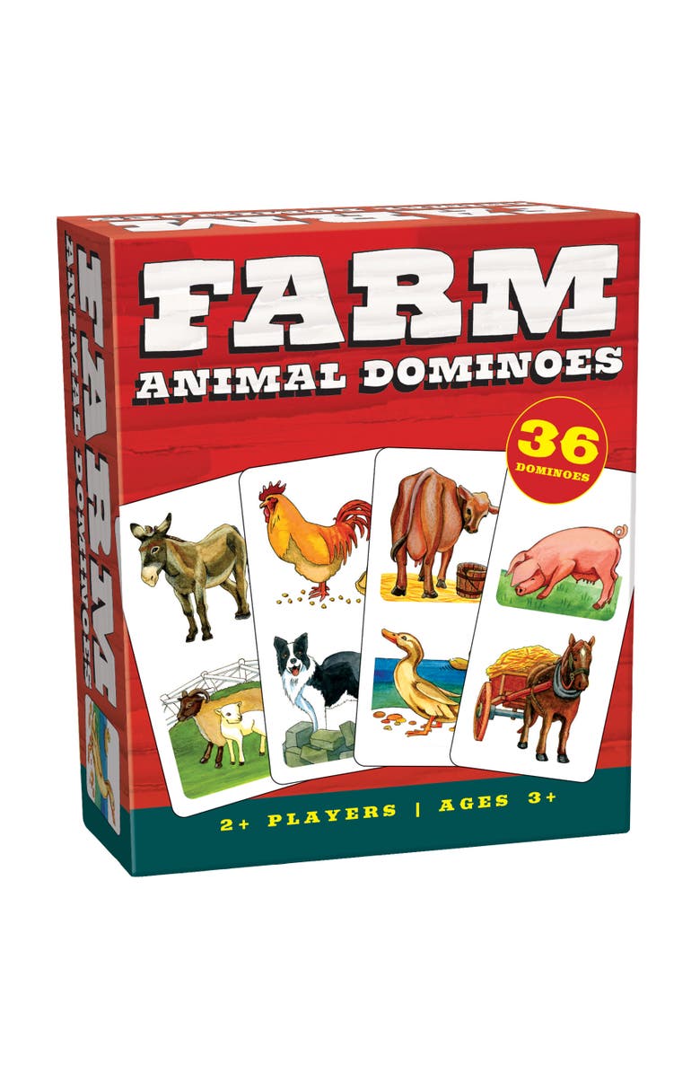 Outset Farm Animal Dominoes Matching Card Game, Main, color, Multicolored