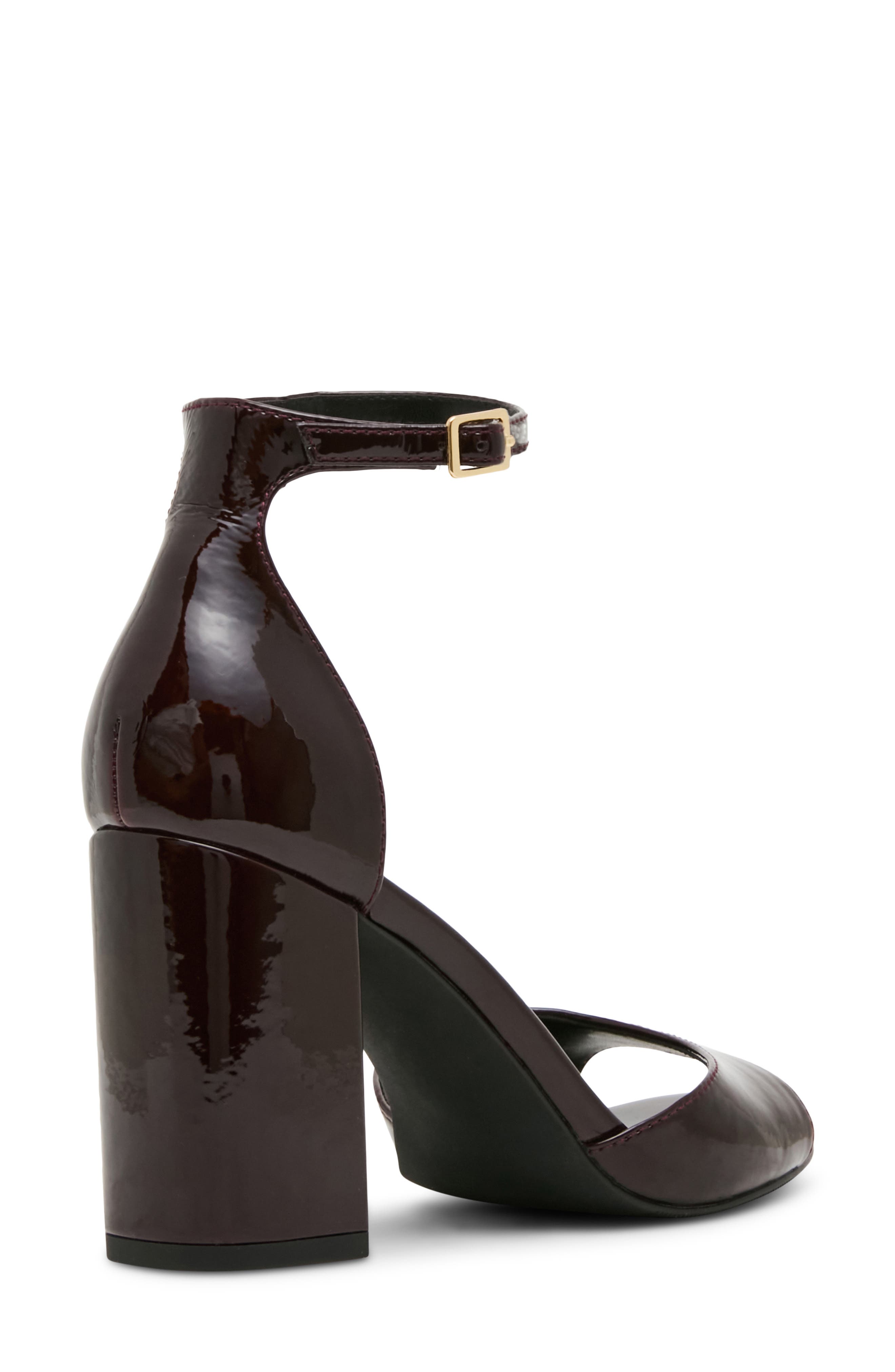 Glowen Ankle Strap Sandal, Alternate, color, MERLOT PATENT