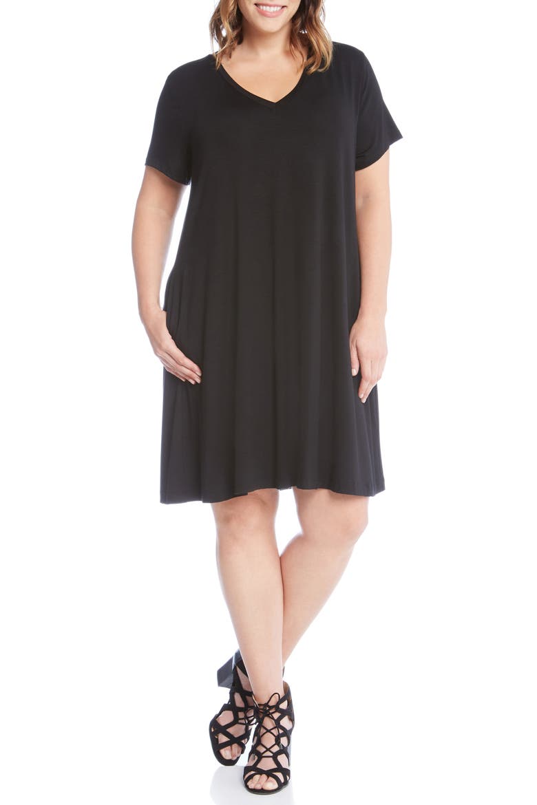 Quinn Pocket Shift Dress, Main, color, BLACK
