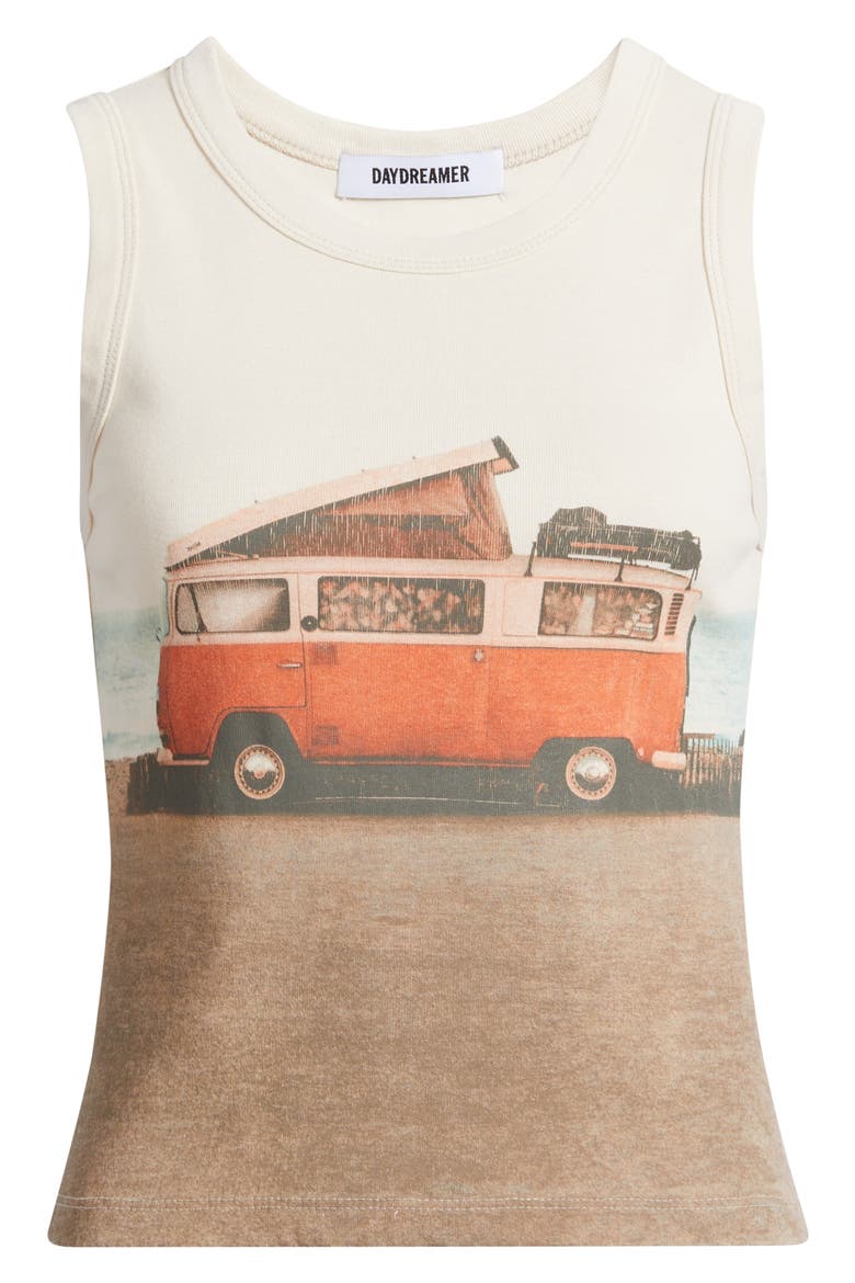 Beach Camper Cotton Graphic Tank, Alternate, color, DIRTY WHITE