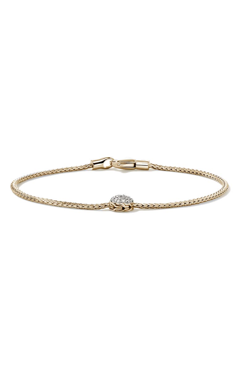 John Hardy JH Essential Pavé Bracelet, Diamonds, Main, color, Gold